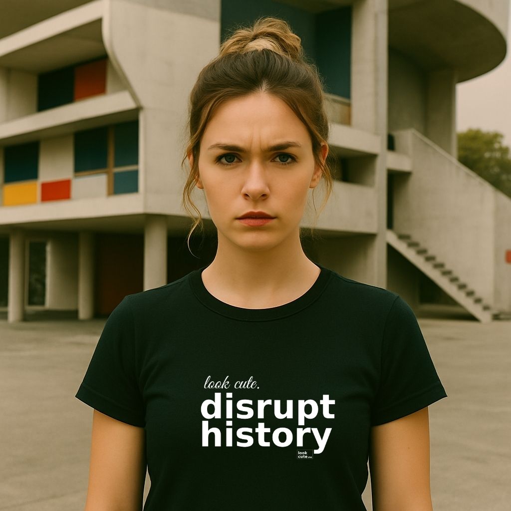 look cute. disrupt history.